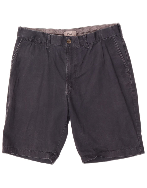 Ανδρικό σορτς Chino Marks & Spencer W34 Large Navy Blue από βαμβάκι