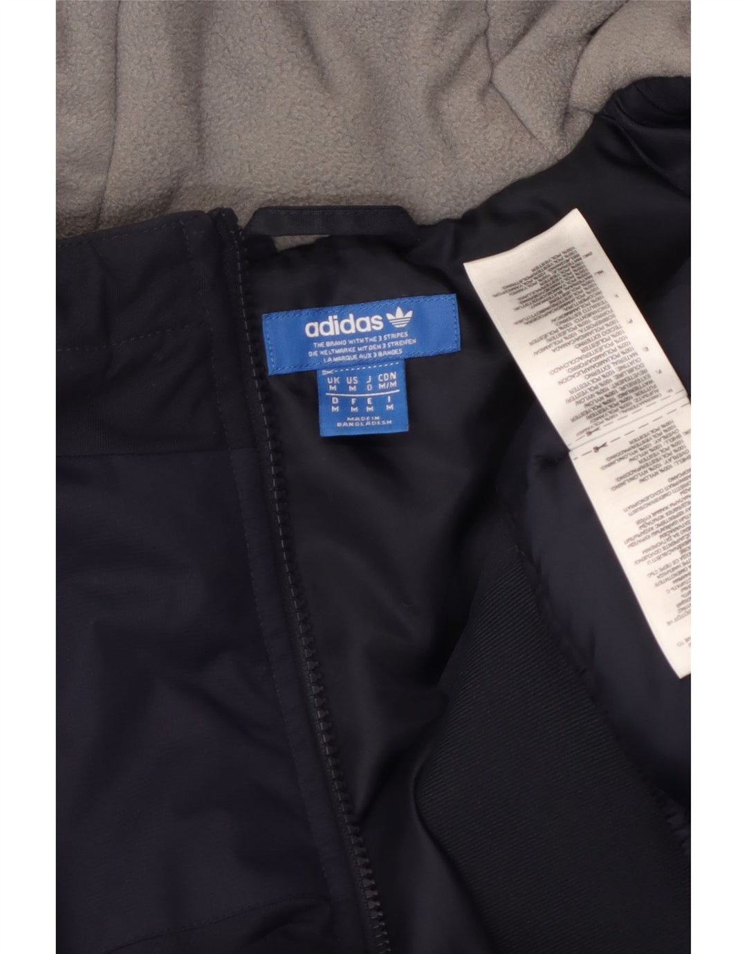 Adidas Ανδρικό μπουφάν με κουκούλα αντιανεμικό UK 38 Medium Navy Blue Polyester