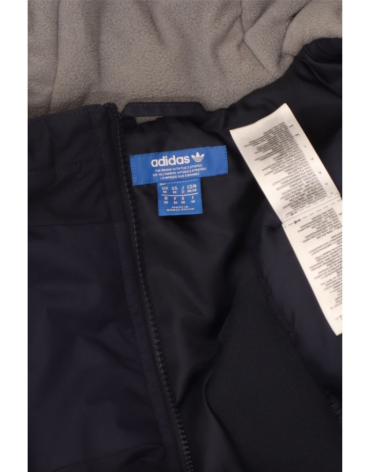 Adidas Ανδρικό μπουφάν με κουκούλα αντιανεμικό UK 38 Medium Navy Blue Polyester