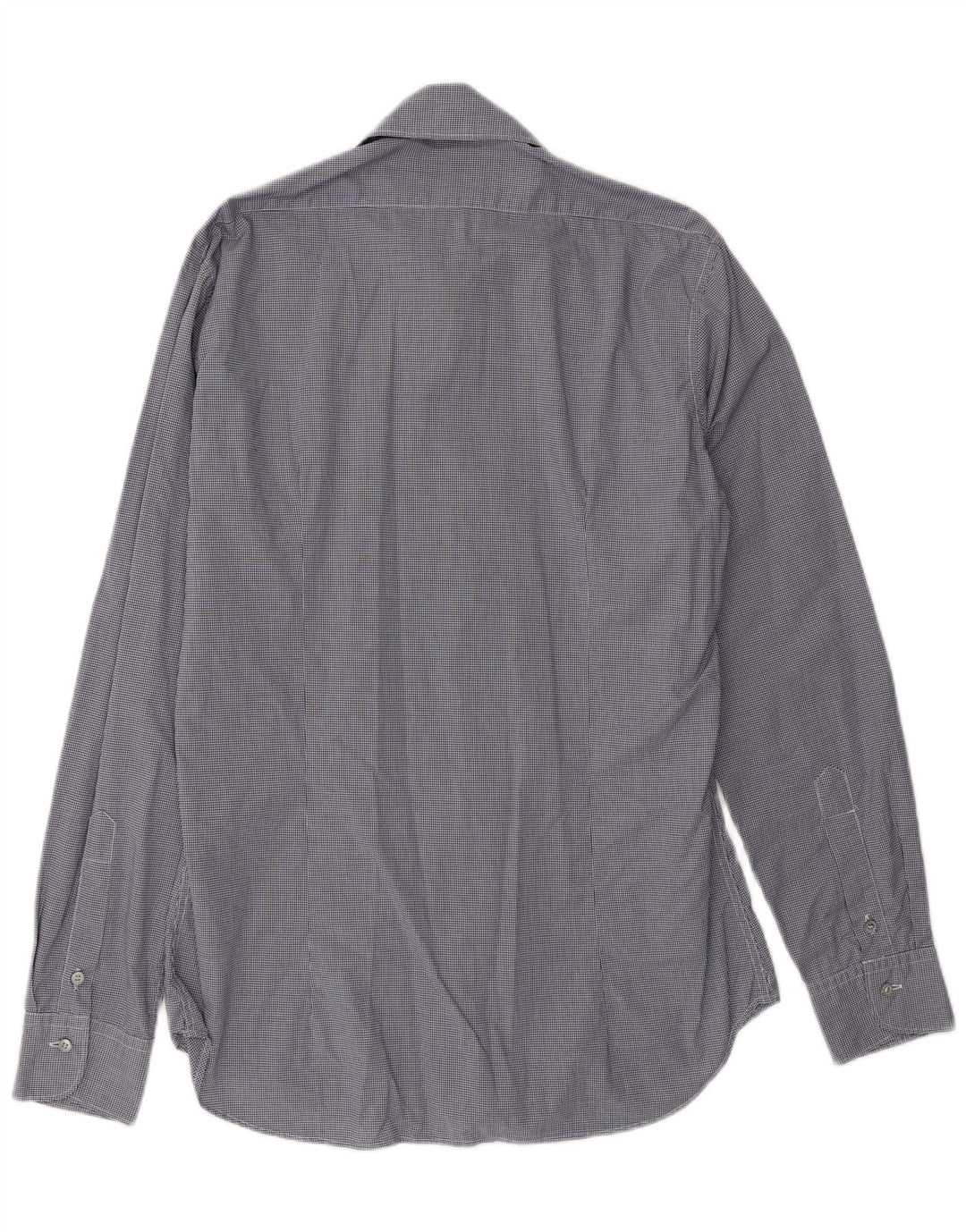 SIVIGLIA Ανδρικό πουκάμισο μέγεθος 40 15 3/4 Medium Navy Blue Gingham
