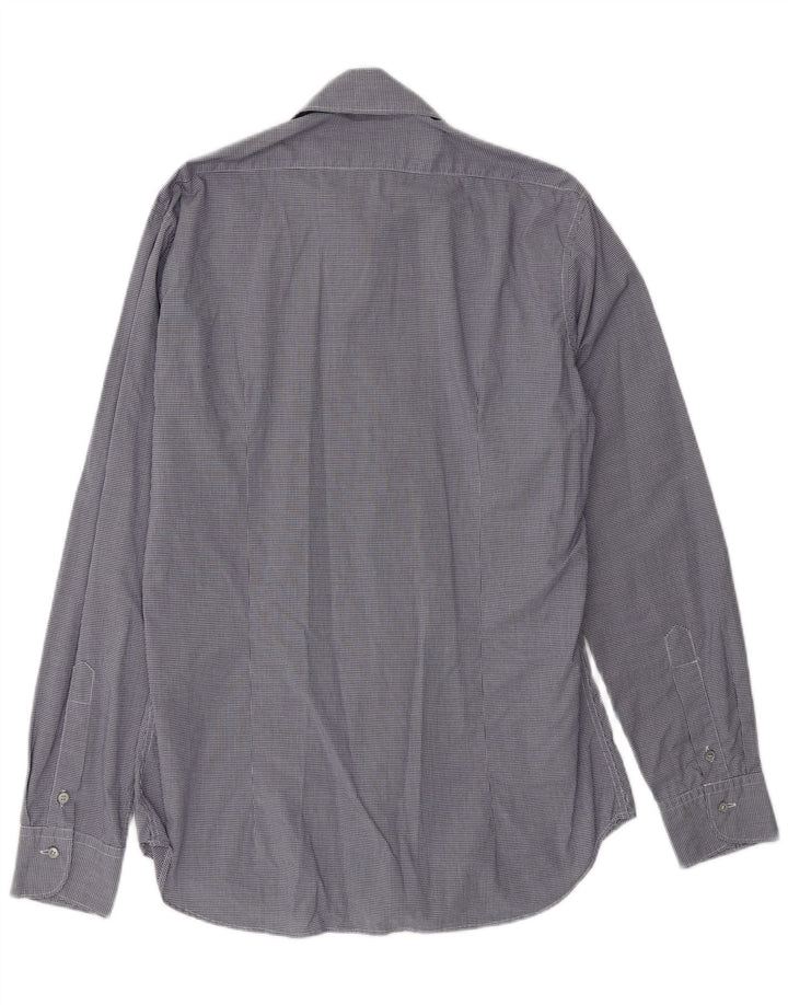 SIVIGLIA Ανδρικό πουκάμισο μέγεθος 40 15 3/4 Medium Navy Blue Gingham