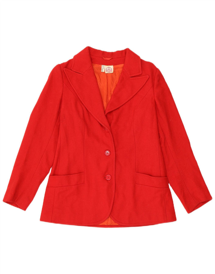 Vintage Γυναικείο Μπουφάν Blazer 3 Κουμπιών IT 44 Medium Red Classic