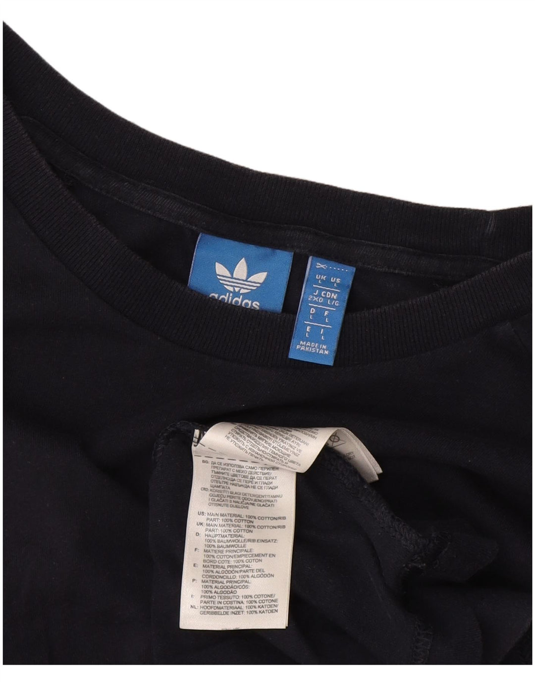 Ανδρικό T-Shirt Adidas Top μεγάλο μαύρο βαμβακερό