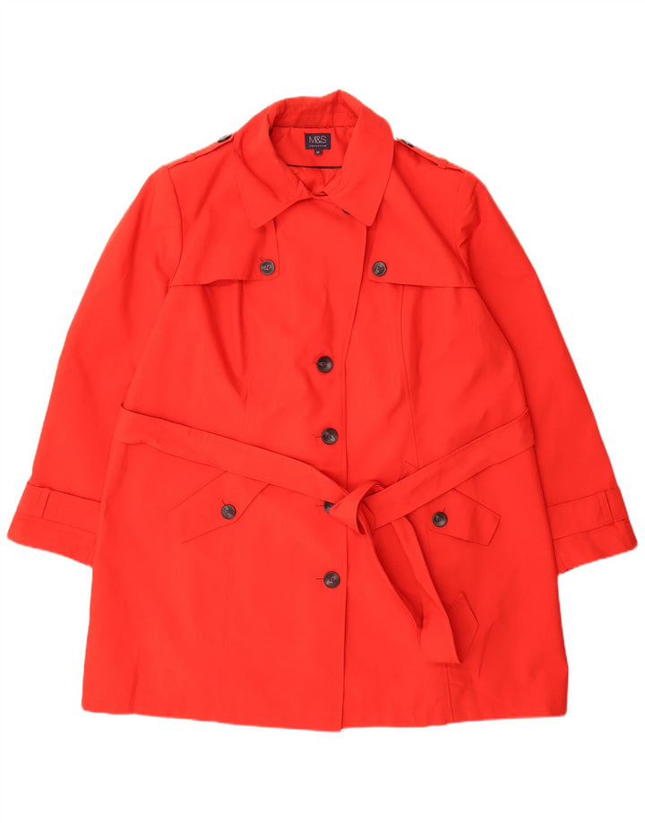 Marks & Spencer Γυναικεία καμπαρντίνα UK 26 5XL Red Polyester