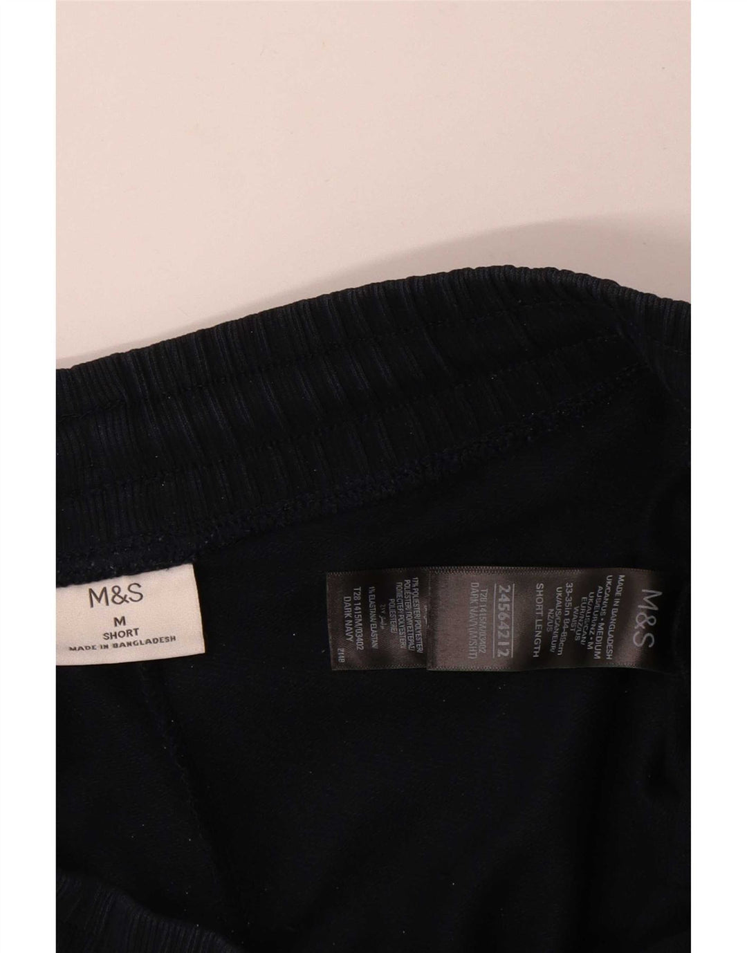 Marks & Spencer Γυναικεία φόρμα παντελόνι UK 14 Medium Navy Blue Cotton
