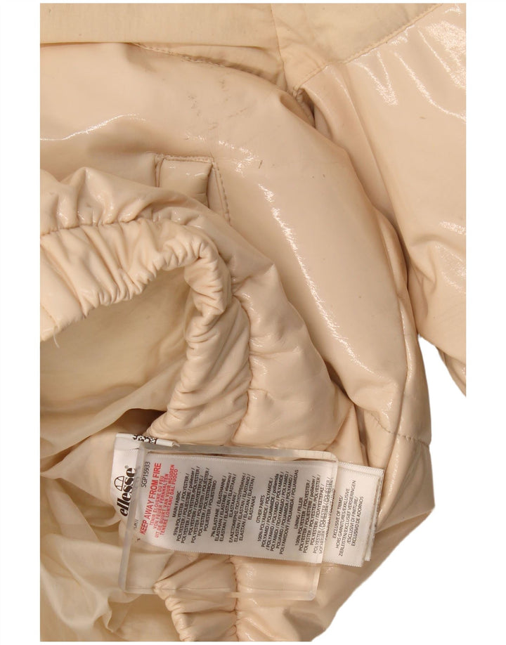 Ellesse γυναικείο μπουφάν με κουκούλα με κουκούλα μεγάλου μεγέθους με επένδυση UK 8 Small Beige