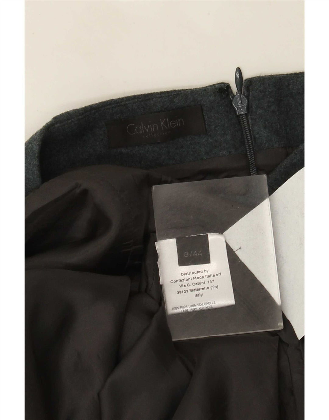 Γυναικεία Pencil Φούστα Calvin Klein US 8 Medium W32 Μάλλινη με μπλε φλύκταινες