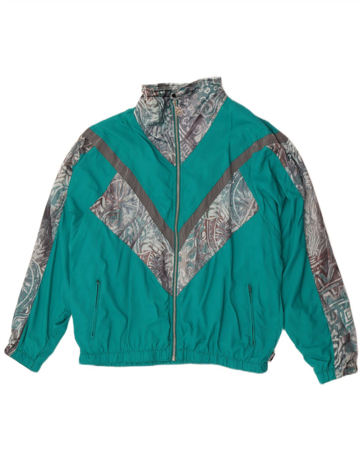 Ανδρική αθλητική φόρμα Athleta Top Jacket Μεσαία Πράσινη Γεωμετρική Πολυαμίδη