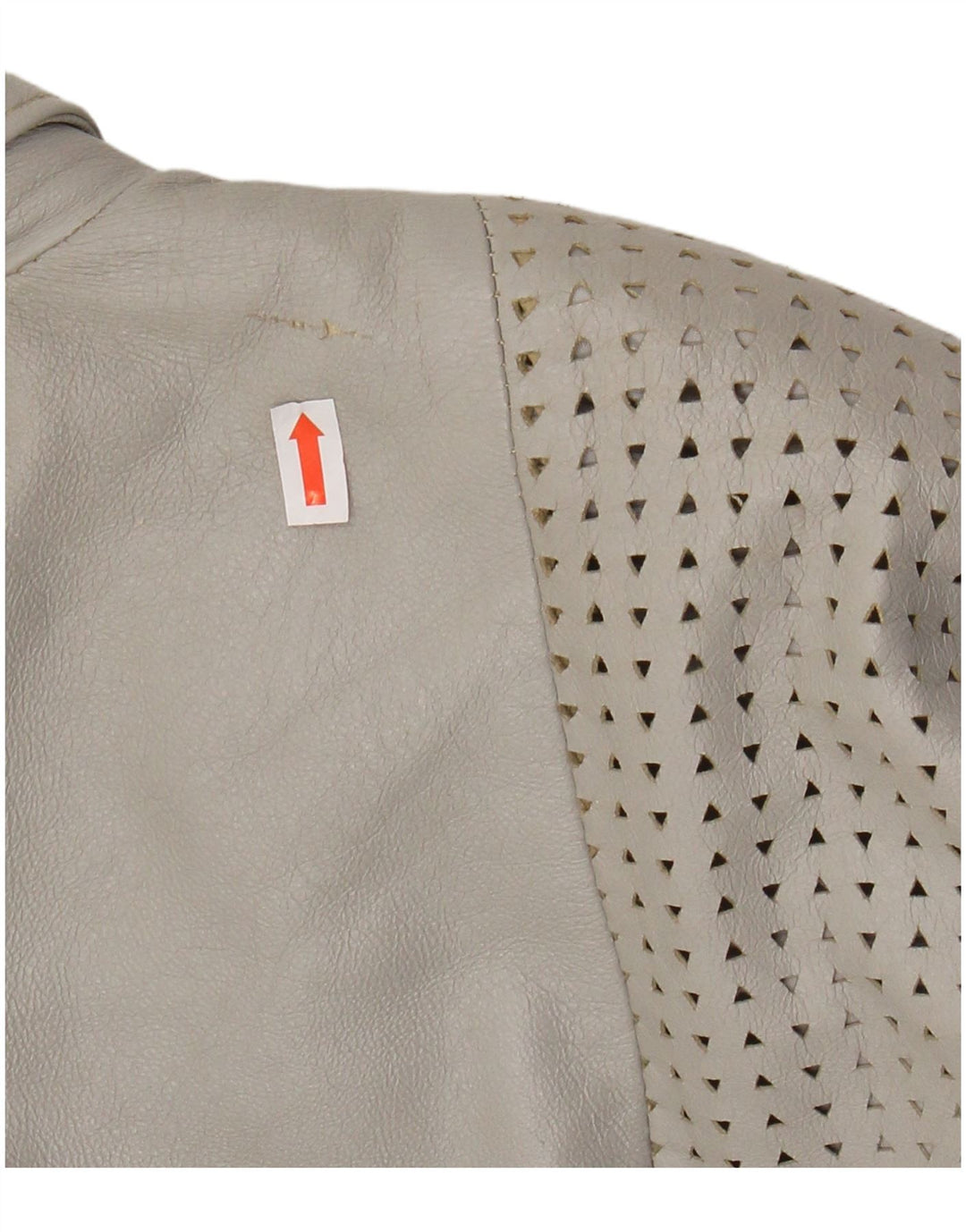 GABRIELLA BENELLI Γυναικείο μπουφάν υπερμεγέθη EU 36 Small Grey Leather