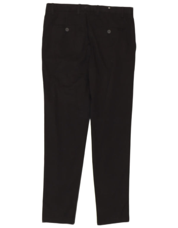 Ανδρικό Slim Suit Παντελόνι ZARA EU 42 Large W32 L31 Μαύρο βαμβακερό