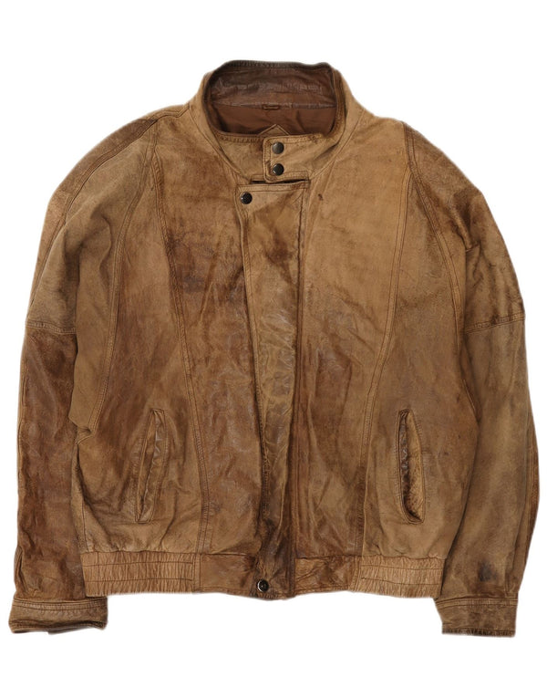 Vintage Ανδρικό Δερμάτινο Μπουφάν UK 42 XL Καφέ