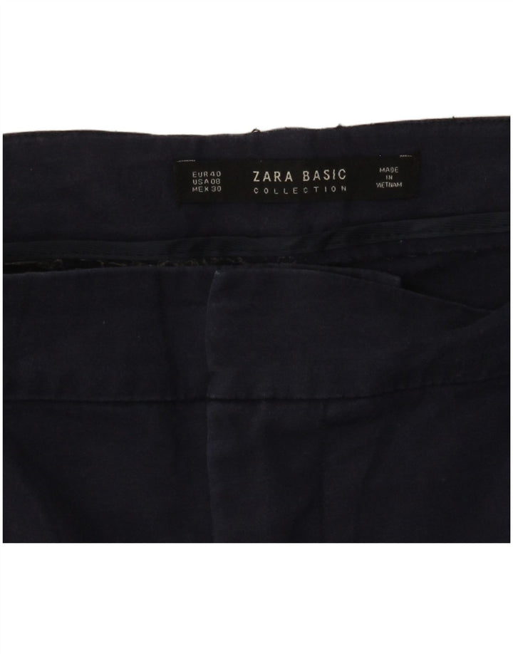 Zara Γυναικείο Slim Chino Παντελόνι EU 40 Medium W30 L26 Navy Blue