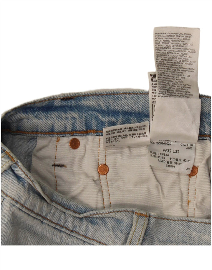 Levi's Womens 512 Denim Distressed Hot Pants W32 μεγάλο μπλε βαμβακερό