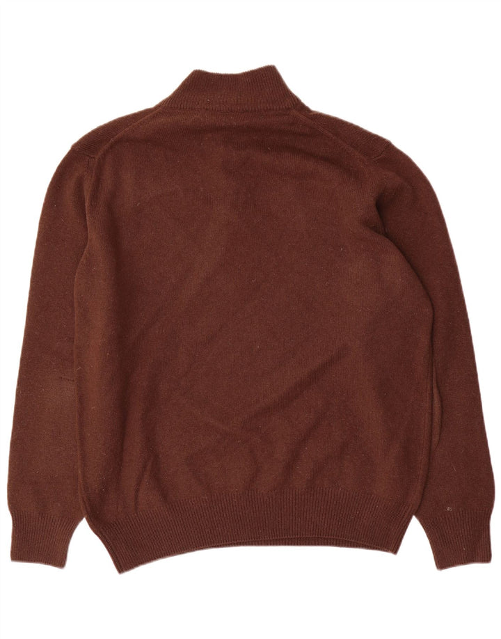 Fred Perry Ανδρικό πουλόβερ με κουμπιά πουλόβερ με μεγάλο καφέ μαλλί