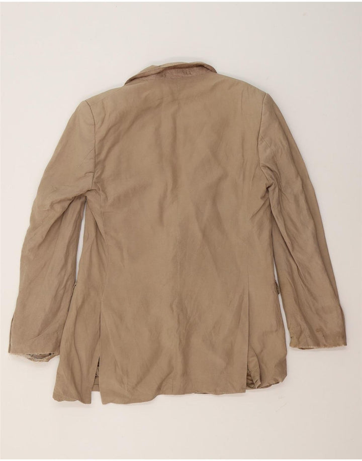 Jaeger Ανδρικό σακάκι σακάκι με 2 κουμπιά UK 40 Large Beige Silk