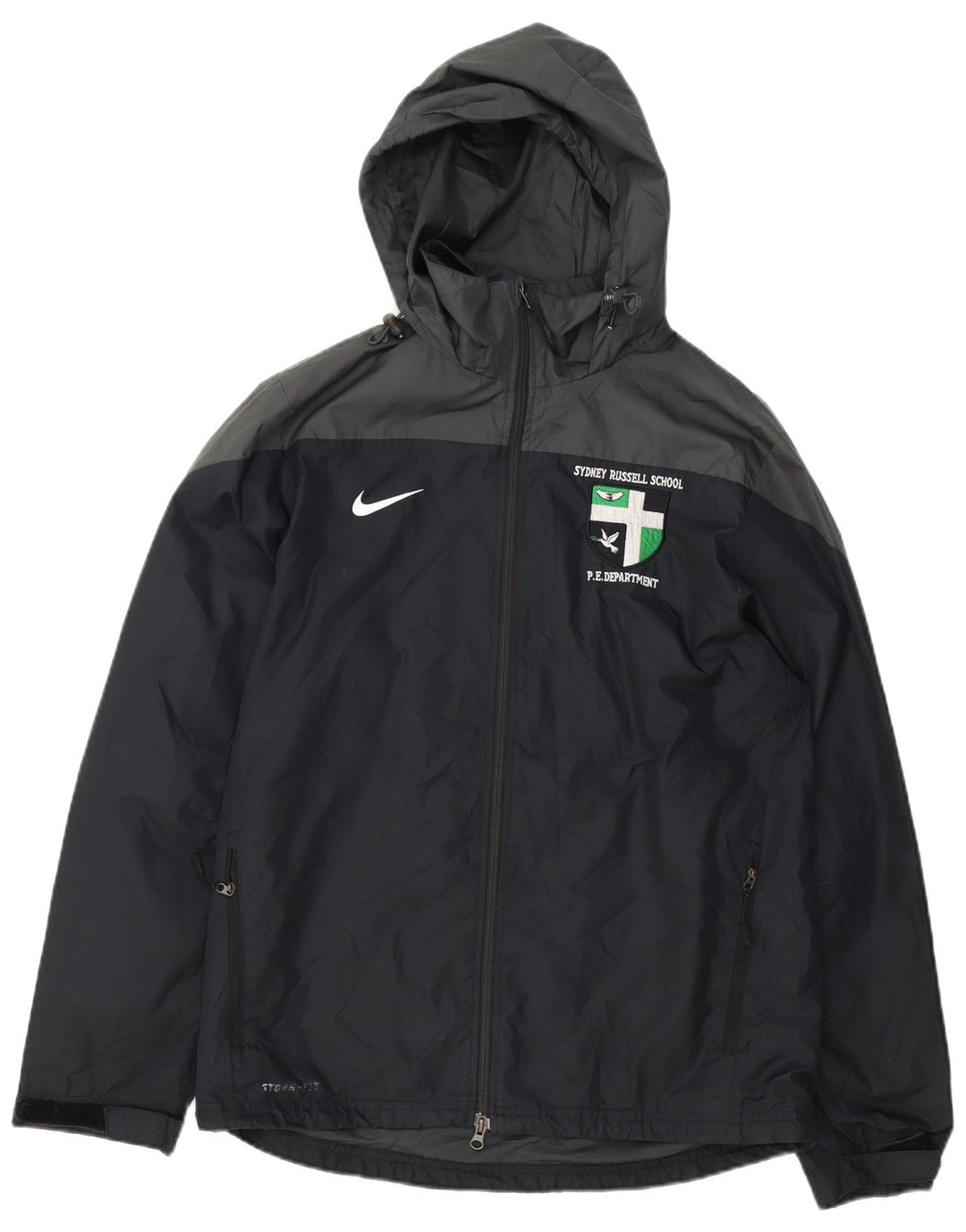 Ανδρικό μπουφάν Nike Storm-Fit Graphic Windbreaker UK 38 Μεσαίο μαύρο πολυεστέρα