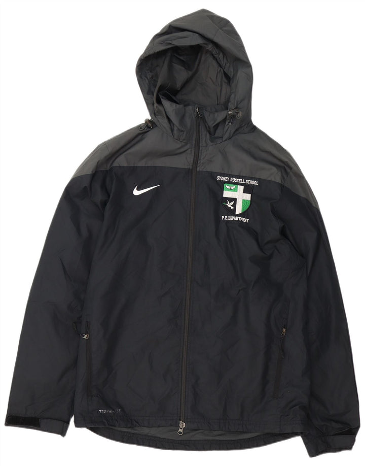 Ανδρικό μπουφάν Nike Storm-Fit Graphic Windbreaker UK 38 Μεσαίο μαύρο πολυεστέρα