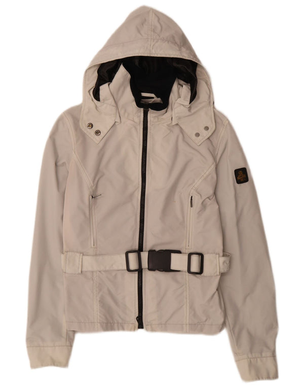 Refrigiwear Γυναικείο μπουφάν βροχής με κουκούλα UK 10 Small Grey Polyamide