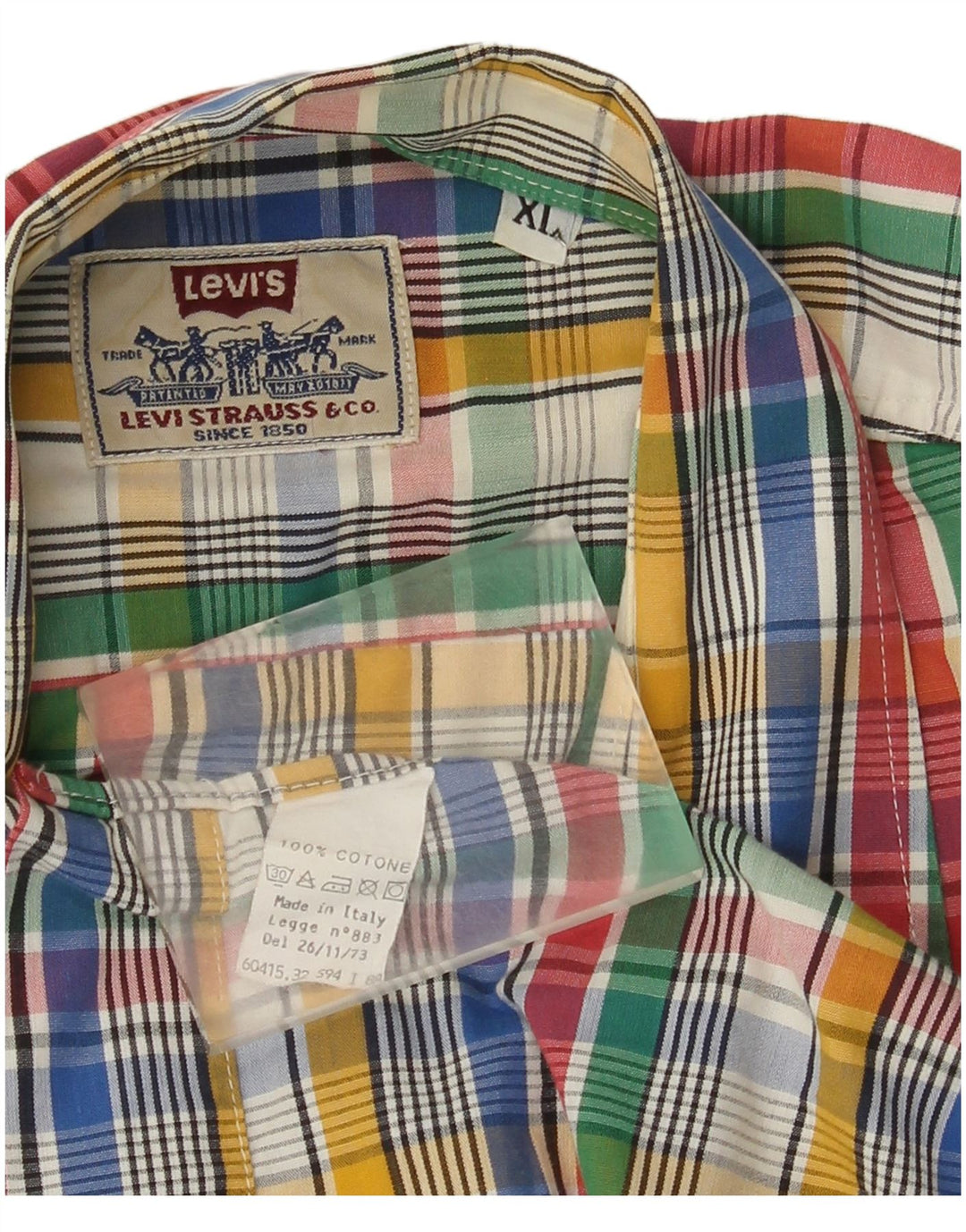 Ανδρικό κοντομάνικο πουκάμισο Levi's XL πολύχρωμο βαμβακερό