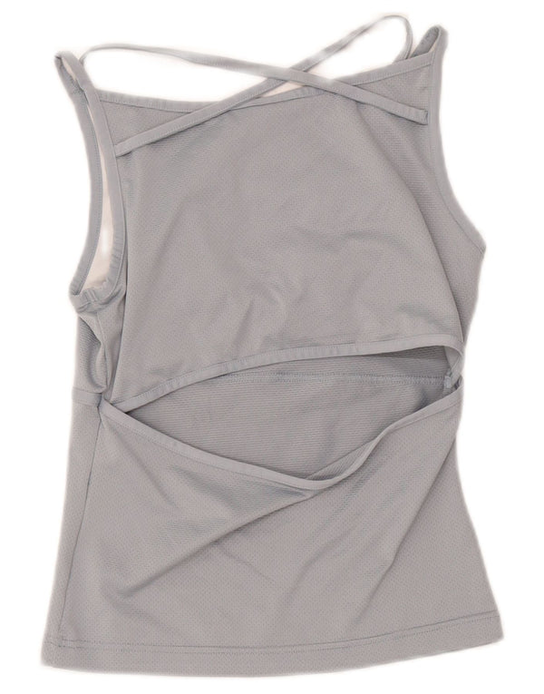 Adidas Γυναικείο Crop Vest Top UK 10 Small Grey Polyester Sports