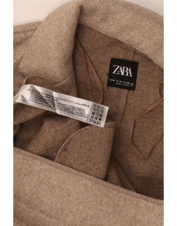 Zara Γυναικείο Πανωφόρι UK 14 Medium Beige Polyester