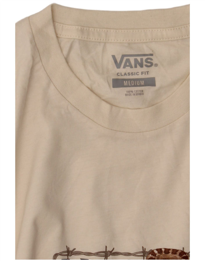 Ανδρικό γραφικό μπλουζάκι Vans Classic Fit Top Βαμβακερό μεσαίο σε λευκό χρώμα