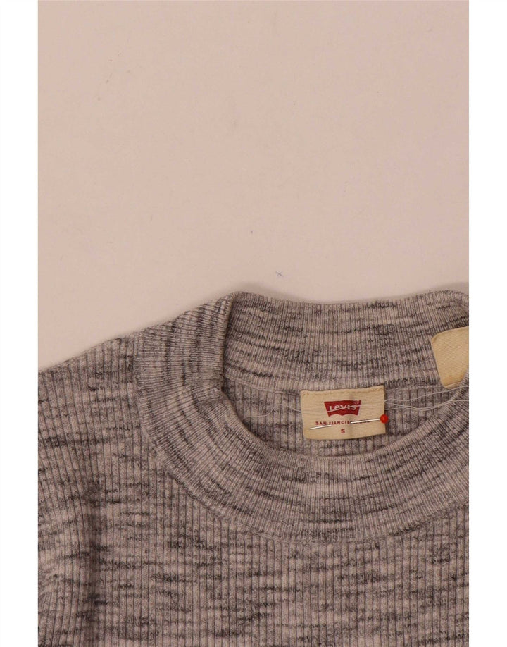 Γυναικείο πουλόβερ με λαιμόκοψη Levi's UK 8 Small Grey Flecked