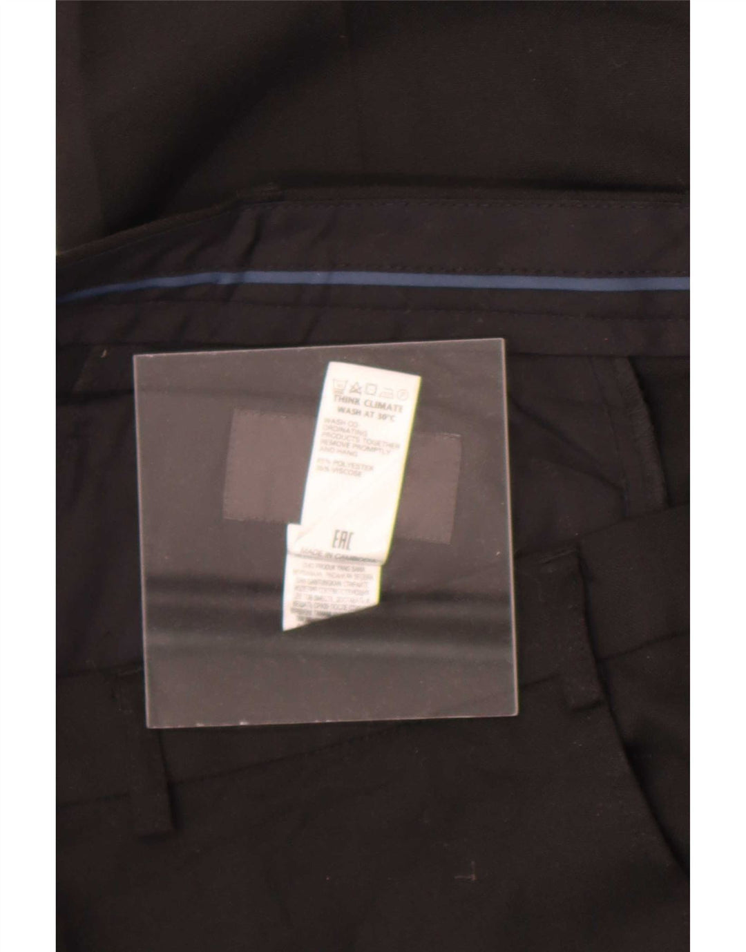 Marks & Spencer Ανδρικό ίσιο παντελόνι W36 L29 Μαύρο πολυεστέρα