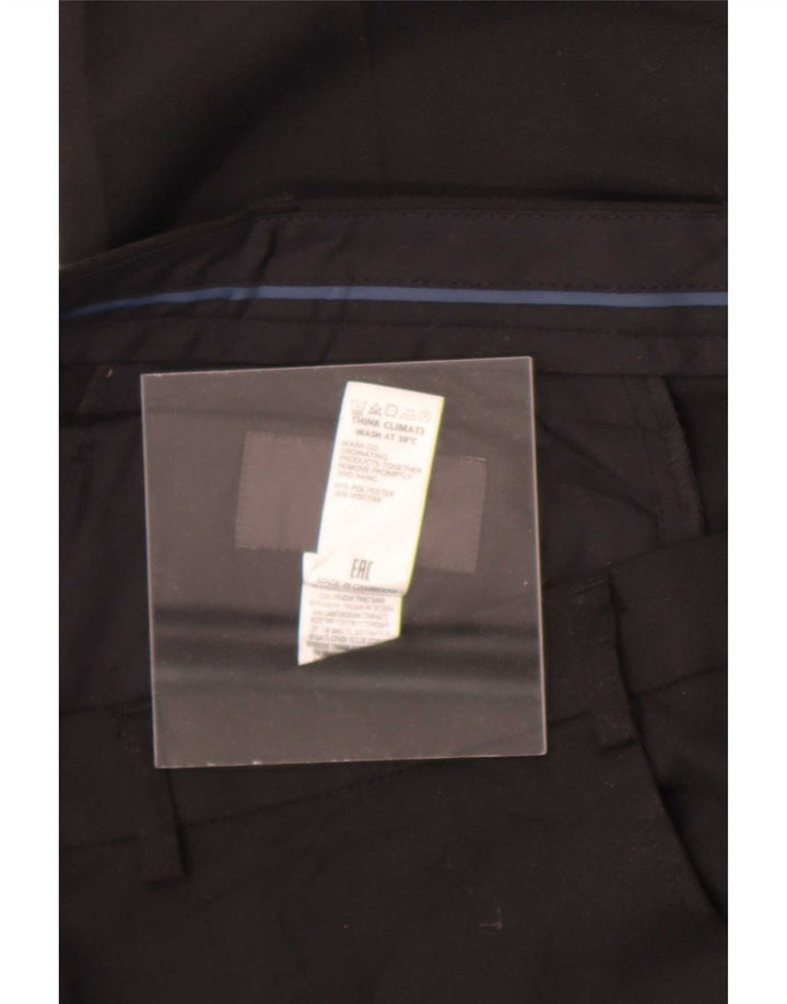 Marks & Spencer Ανδρικό ίσιο παντελόνι W36 L29 Μαύρο πολυεστέρα