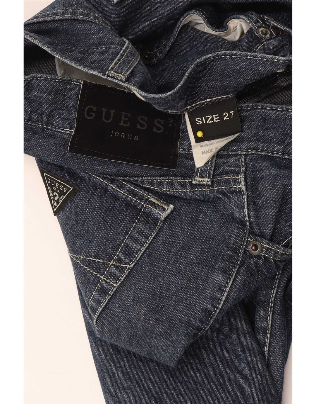 Γυναικείο τζιν ίσιο Guess W27 L30 Μπλε βαμβακερό