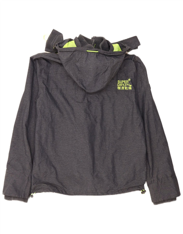 SUPERDRY Γυναικείο Windcheater Graphic Windbreaker Jacket UK 16 Large Grey