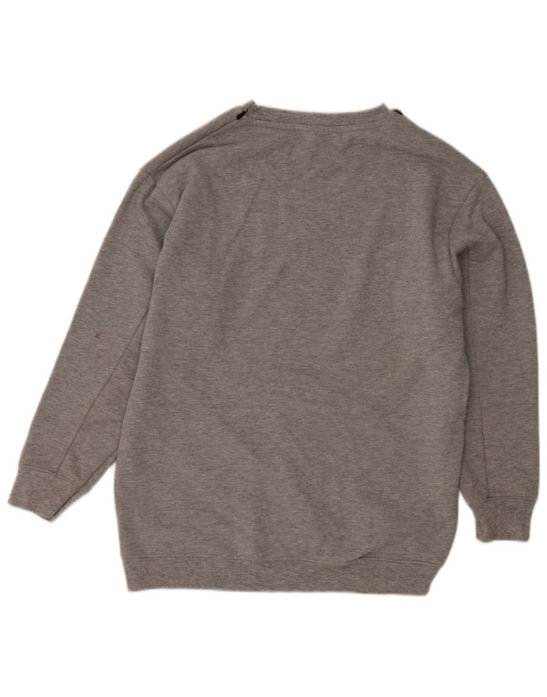 Zara Γυναικεία Φούτερ με γραφικά υπερμεγέθη Jumper UK 10 Small Grey