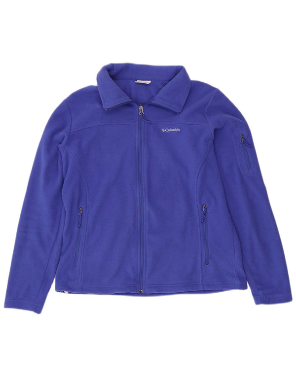 COLUMBIA Γυναικείο Fleece Jacket UK 16 Large Blue Polyester