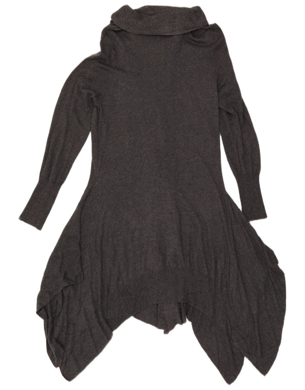 Marks & Spencer Γυναικείο Longline ανοιχτό πουλόβερ ζακέτα UK 16 Large Grey