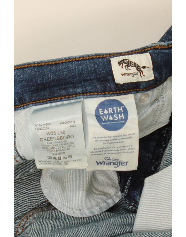 Ανδρικό τζιν WRANGLER Greensboro Straight W36 L30 Μπλε βαμβακερό