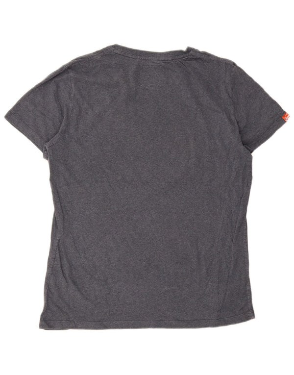 Superdry Mens Graphic T-Shirt Top XL Grey Cotton
