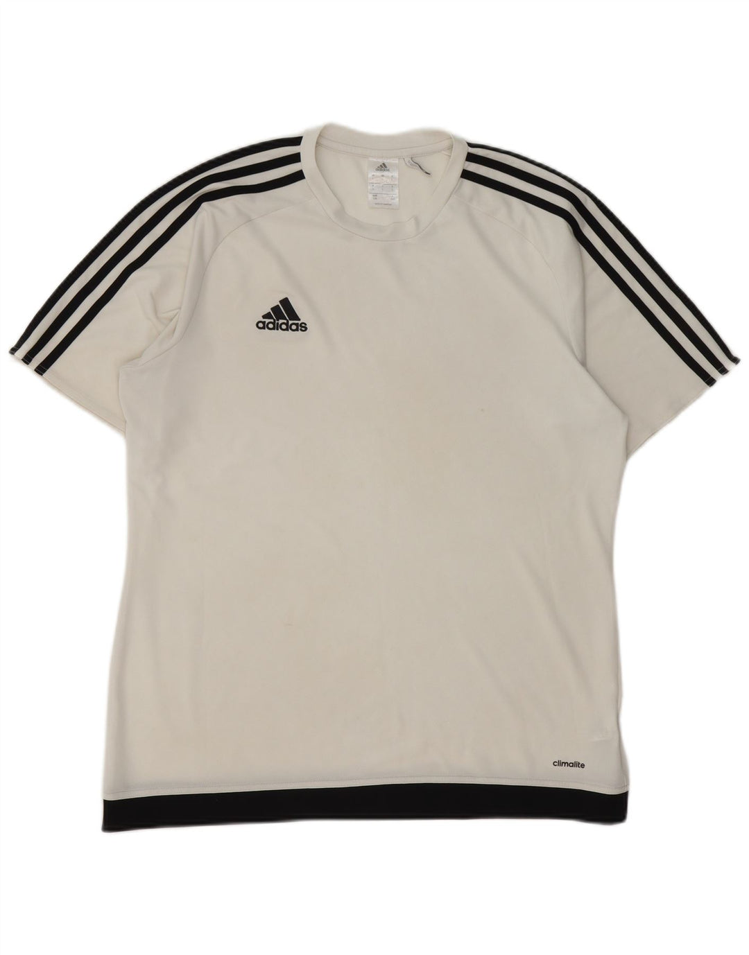 Adidas Ανδρικό T-Shirt Climalite Top Large White Colourblock Πολυεστέρας