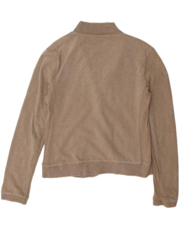 TIMBERLAND Womens Cardigan Sweater UK 14 Medium Brown Cotton