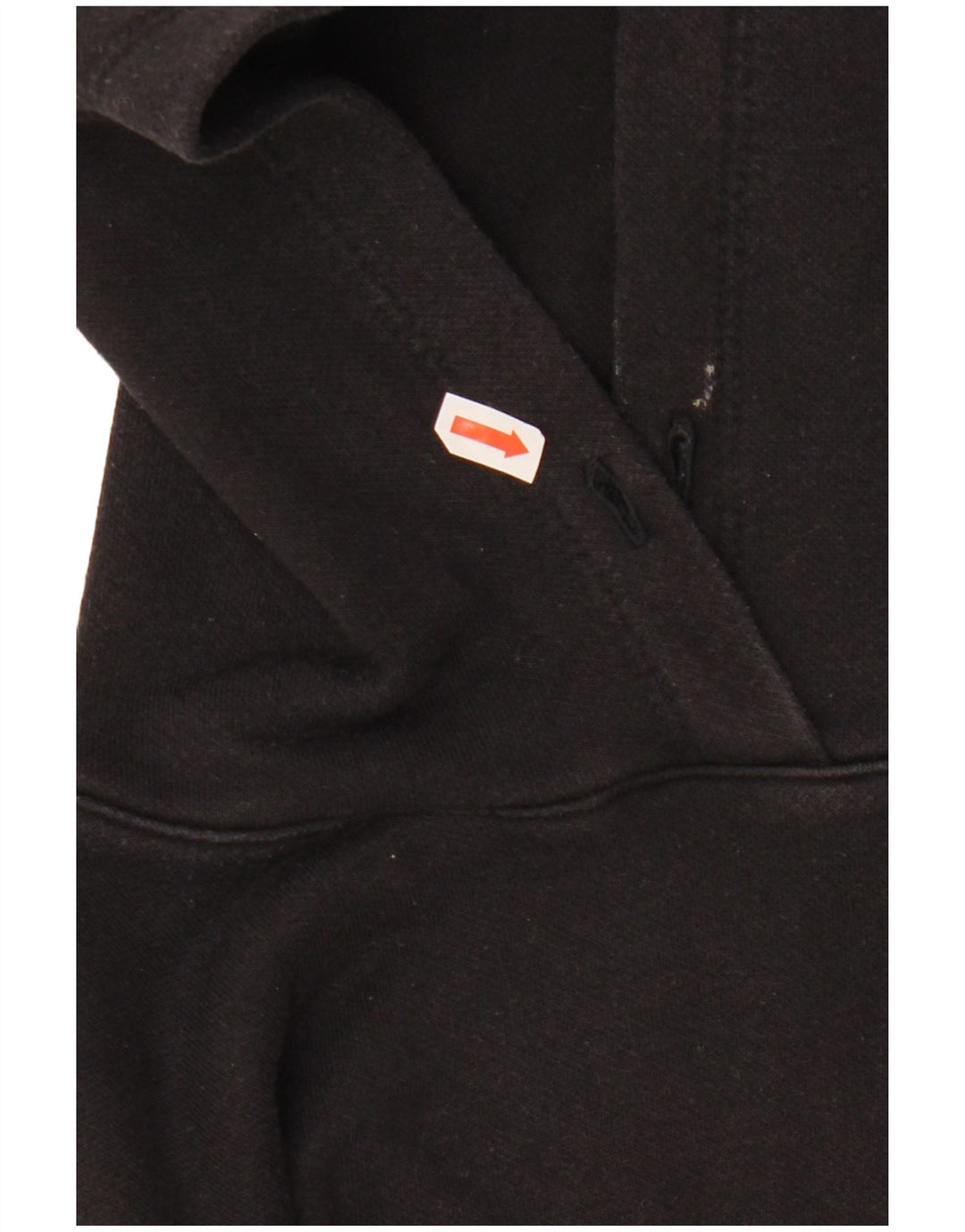 CHAMPION Γυναικείο Crop Oversized Hoodie Jumper UK 6 XS Μαύρο βαμβακερό