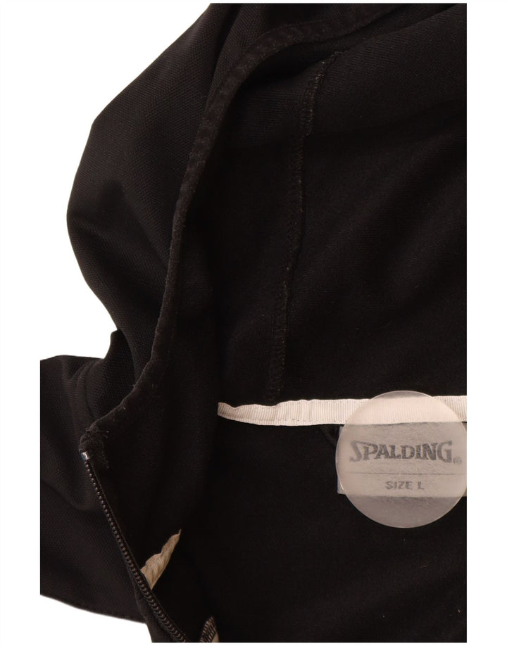 SPALDING Ανδρική αθλητική φόρμα με κουκούλα Top Jacket μεγάλο μαύρο χρώμα