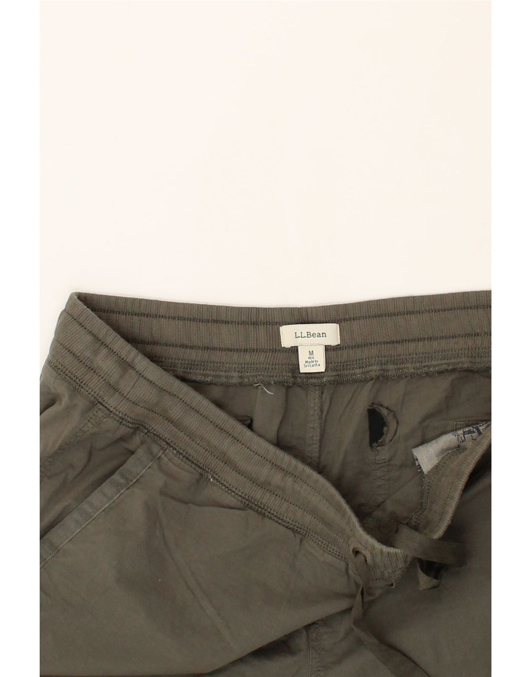 L.L.BEAN Womens Capri Trousers Medium W36 L23 Khaki Cotton Vintage L.L.Bean and Second-Hand L.L.Bean from Messina Hembry 