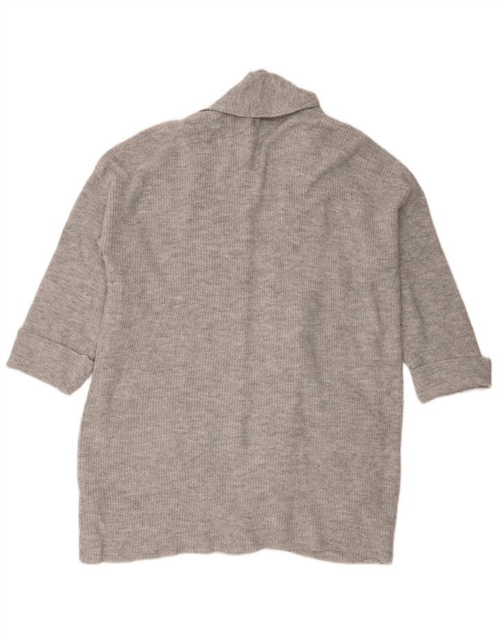 Jack Wills Γυναικείο πουλόβερ Longline Cardigan UK 12 Medium Grey