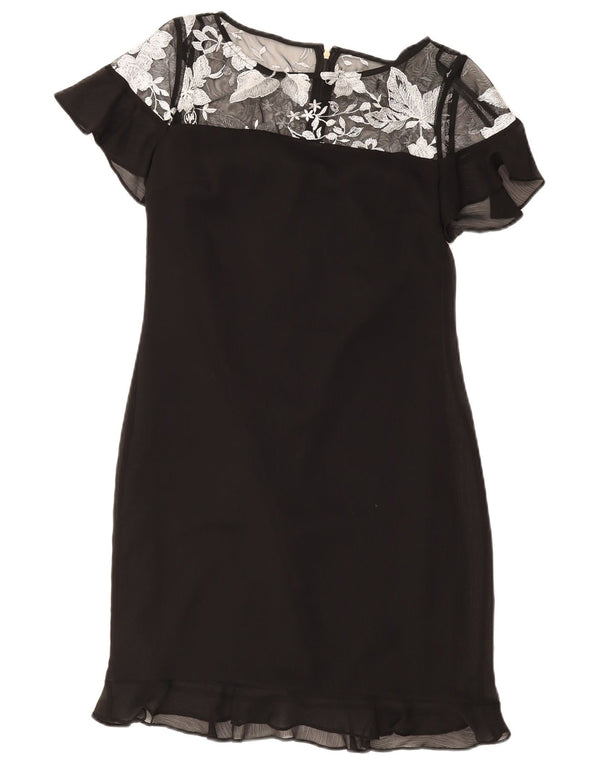 Γυναικείο φόρεμα με θήκη Karl Lagerfeld US 4 Small Black Floral Polyester