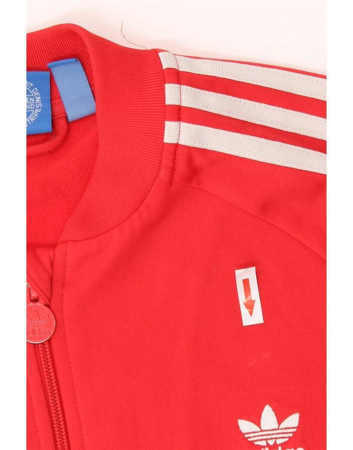 Adidas Boys αθλητική φόρμα τοπ μπουφάν 14-15 ετών κόκκινο πολυεστέρα