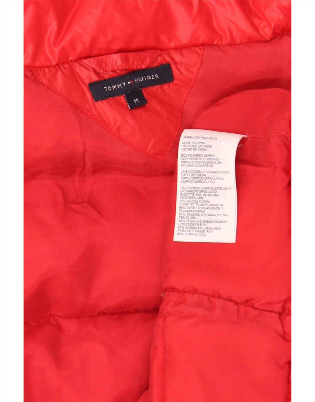 Tommy Hilfiger Γυναικείο μπουφάν UK 14 Medium Red Nylon