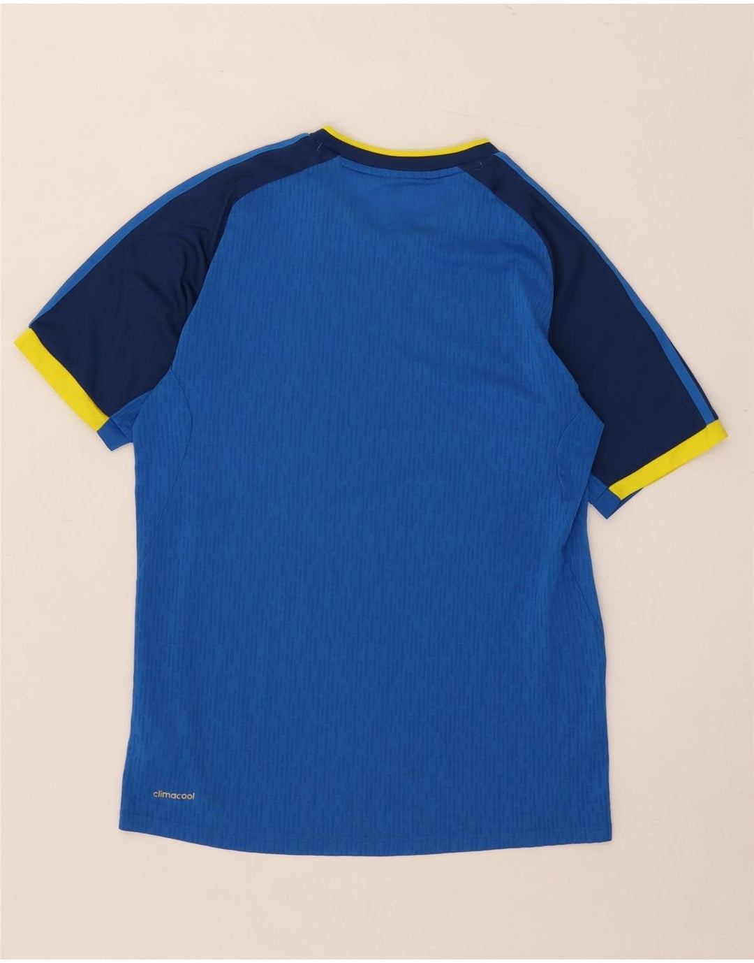 Ανδρικό T-Shirt Adidas Climacool Top Small Blue Colourblock Πολυεστέρας