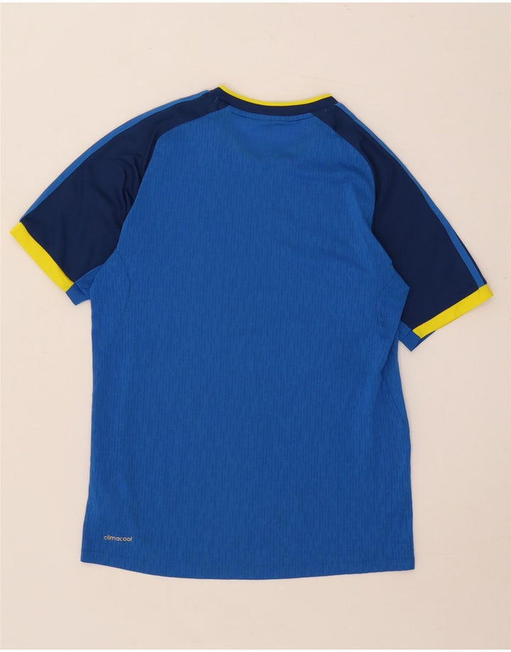 Ανδρικό T-Shirt Adidas Climacool Top Small Blue Colourblock Πολυεστέρας