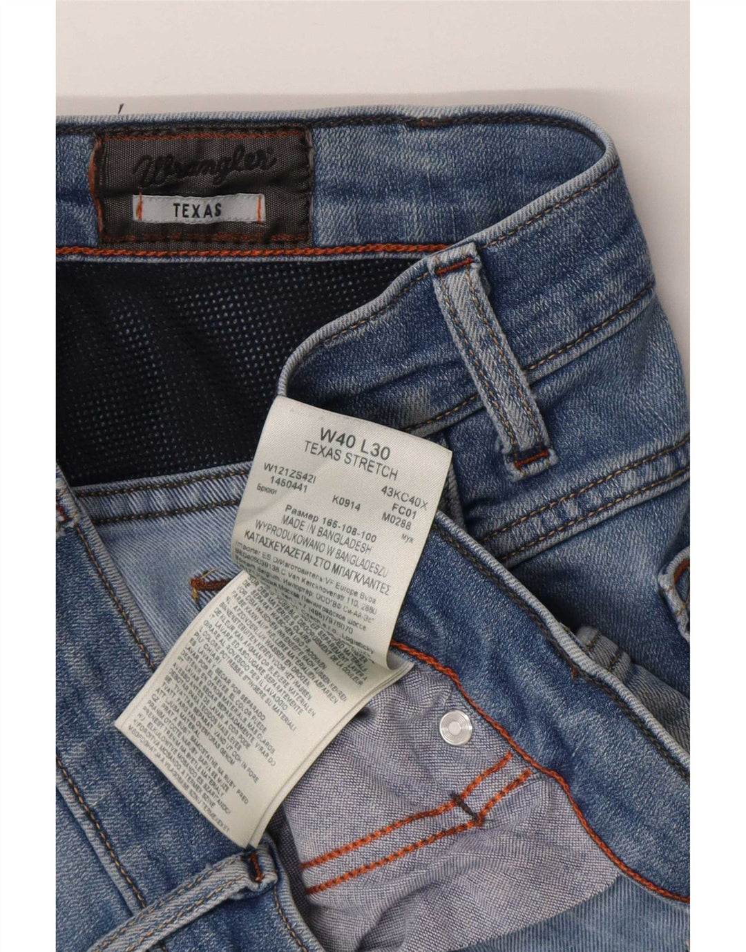 Ανδρικό τζιν ίσιο Wrangler Texas Stretch W40 L30 Μπλε βαμβακερό