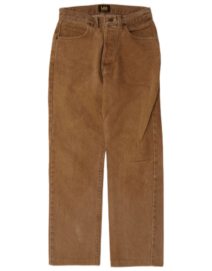 Lee Γυναικείο Straight Jeans W29 L28 Μπεζ βαμβακερό