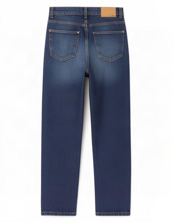 Zara γυναικείο τζιν ψηλόμεσο κωνικό EU 36 XS W26 L27 Μπλε βαμβακερό